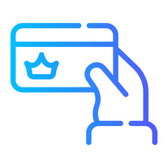 loyalty card Line Gradient Icon