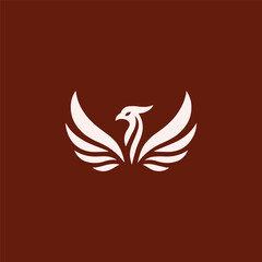 Minimal Phoenix Wing Logo
