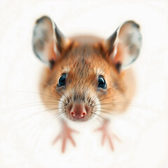 rat on a white background