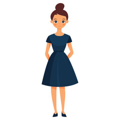 Woman cartoon dress illustration vector