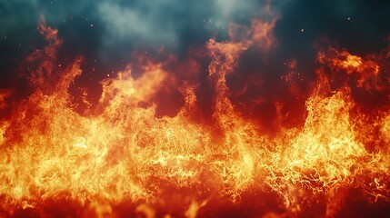 Obraz premium abstract background of fire flame with smoke and soot 