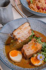 Braised Pork Belly with Soft-Boiled Egg