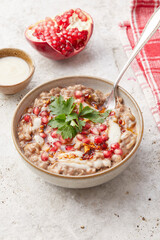 Aubergine and Lentil Bake with Pomegranate
