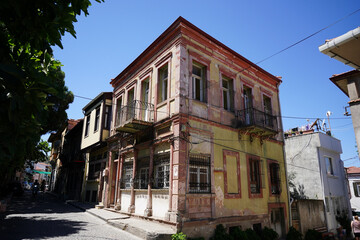 Naklejka premium Old Building in Ayvalik Town, Balikesir, Turkiye