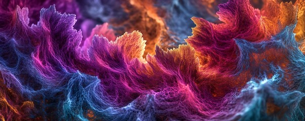 Obraz premium Bright abstract background with intricate textures and vivid glowing tones