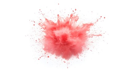 Vibrant Pink Powder Explosion Against a White Background Capturing Dynamic Movement and Energy in Abstract Art Form for Creative Projects