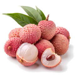 lychee isolated on white background