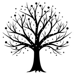 twinkling tree, tree silhouette vector