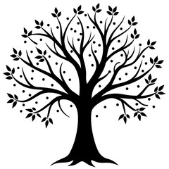 Obraz premium twinkling tree, tree silhouette vector