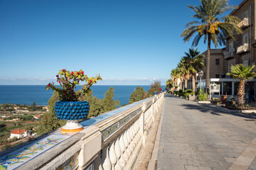 Seafront of Santo Stefano di Camastra in Sicily