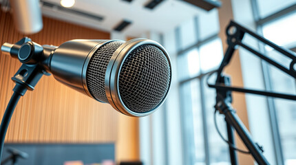 microphone on the stage