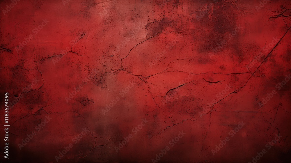 Poster textured red concrete background with cracks and variations evoking depth and warmth ideal for desig