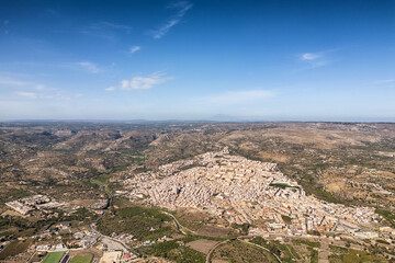 View from above of Noto in Sicily