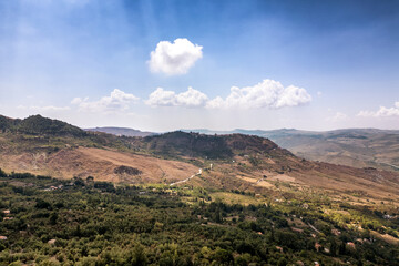 Fototapeta premium View from above of Polizzi Generosa in Sicily