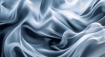 Fototapeta premium Ethereal Waves of Silky Grey Smoke with Soft Curves and Smooth Flow