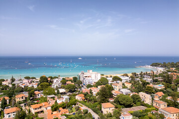 Naklejka premium View from above of some beaches of Giardini Naxos in Sicily
