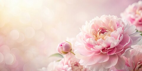 Soft Pink Peony Flower Background ,pastel colors,  pastel colors