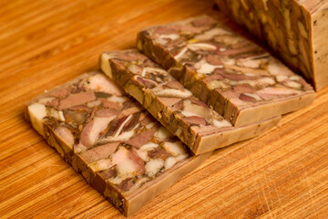 traditional Romanian pork product (toba)