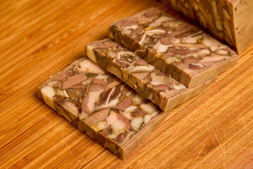 traditional Romanian pork product (toba)