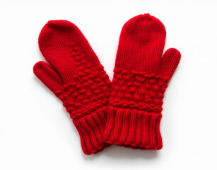 red gloves isolated on white