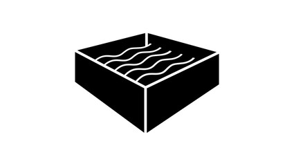 Jacuzzi emblem, black isolated silhouette