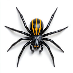 Obraz premium Striped Spider: A Close-Up View of a Black and Yellow Arachnid