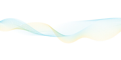 Abstract blue and yellow wave background. Creating a fluid and dynamic effect.