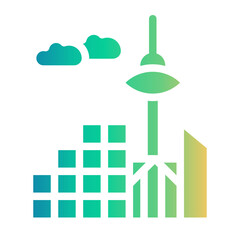 Obraz premium city Gradient icon