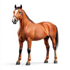Obraz premium Majestic Chestnut Horse: A Stunning Portrait of Elegance and Strength