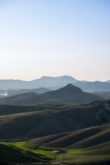 View of the Sicilian hinterland and countryside