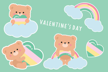 Cute Bear Illustrations for Valentine's Day