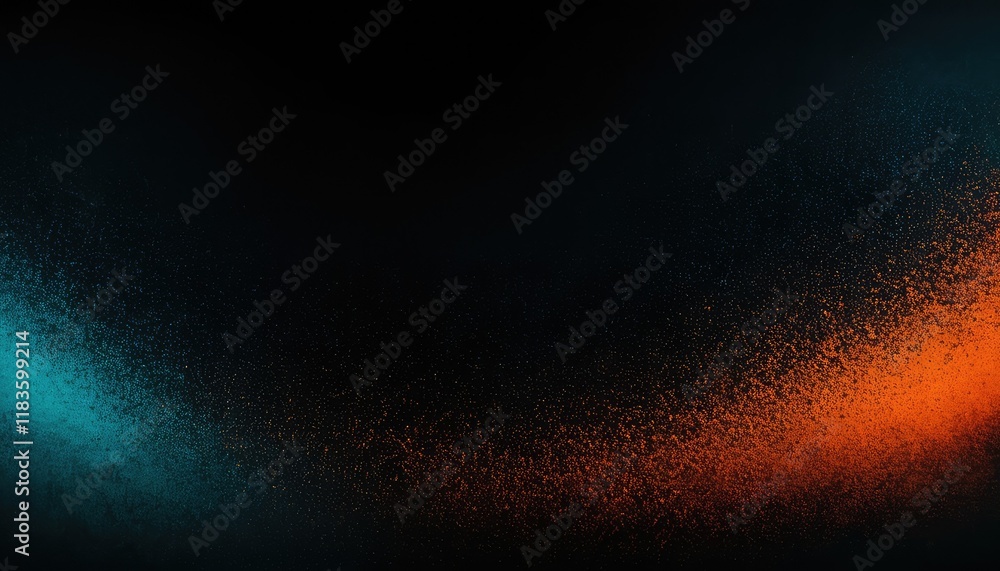 Poster blue and orange gradient background design with grainy noise texture effect web banner design 6