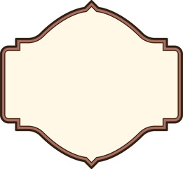 Elegant Cream and Brown Ornate Frame, Perfect for Design Projects