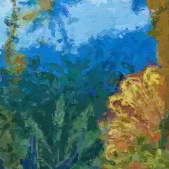 Various oil paintings, flowers, monkeys, parrots, giraffes, tigers, birds, tropical leaves,...