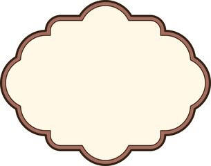 Elegant Brown and Beige Decorative Frame, Perfect for Invitations or Certificates