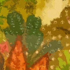 Various oil paintings, flowers, monkeys, parrots, giraffes, tigers, birds, tropical leaves,...