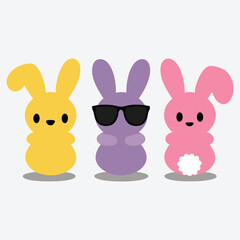 Fototapeta premium Rabbit T-Shirt Design. Easter Coquette Rabbit Bunny Design