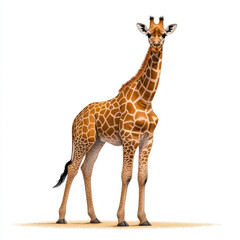 Fototapeta premium Majestic Giraffe: A Gentle Giant in Portrait