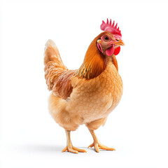 Fototapeta premium Majestic Golden Hen: A Stunning Portrait of Poultry Perfection