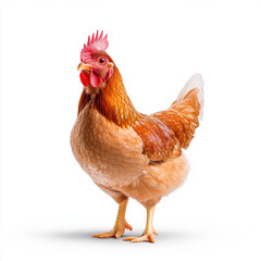 Fototapeta premium Majestic Golden Hen: A Stunning Portrait of Poultry Perfection.