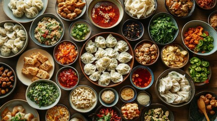 Fototapeta premium An Array Of Delicious Asian Cuisine Dishes