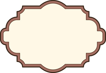 Elegant Brown and Beige Decorative Frame,  Perfect for Vintage Designs, Ideal for adding text or images