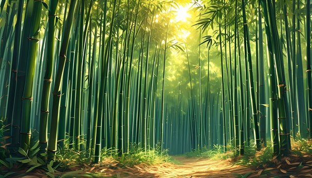 bamboo forest in the morning