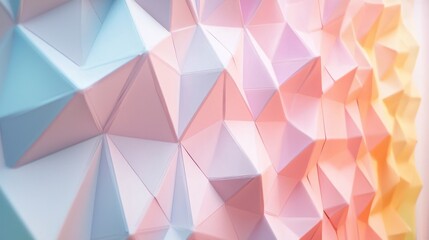 Obraz premium Pastel Geometric Abstract Art: A Symphony of Triangles