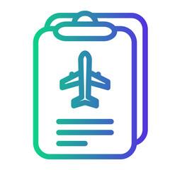 Obraz premium airplane Line Gradient Icon