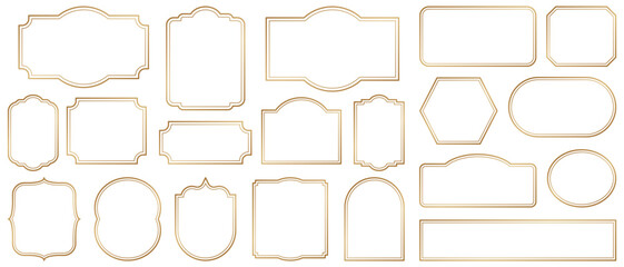 シンプルなゴールドフレームセット