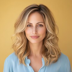 Fototapeta premium Portrait of a radiant Maltese woman in her 30s with blond hair