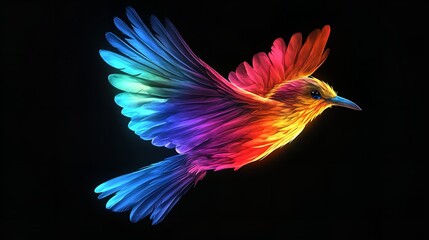 Obraz premium a vivid photo of hummingbirds