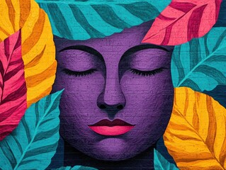 mental health awareness. A collaborative art project where participants create a mural on emotional intelligence and mental health awareness