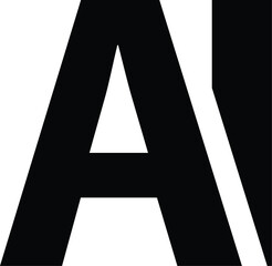 Trendy letterA and i, Ai logo template design